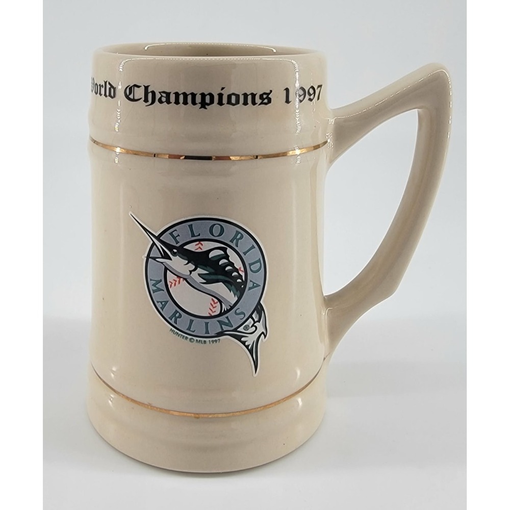 Vintage Florida Miami Marlins 1997 World Series Champions Beer Stein Mug